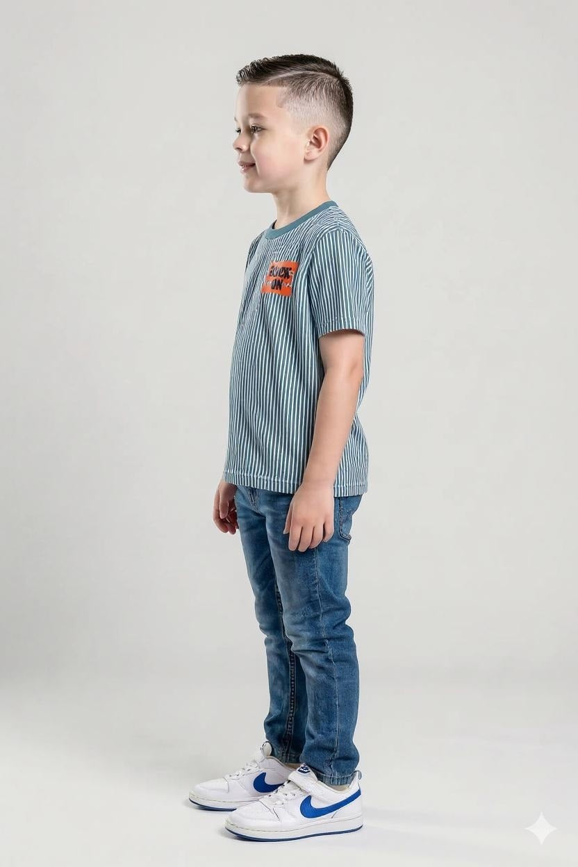 Boys Oxford Blue Striped T-shirt