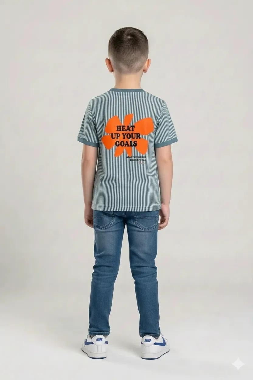 Boys Oxford Blue Striped T-shirt