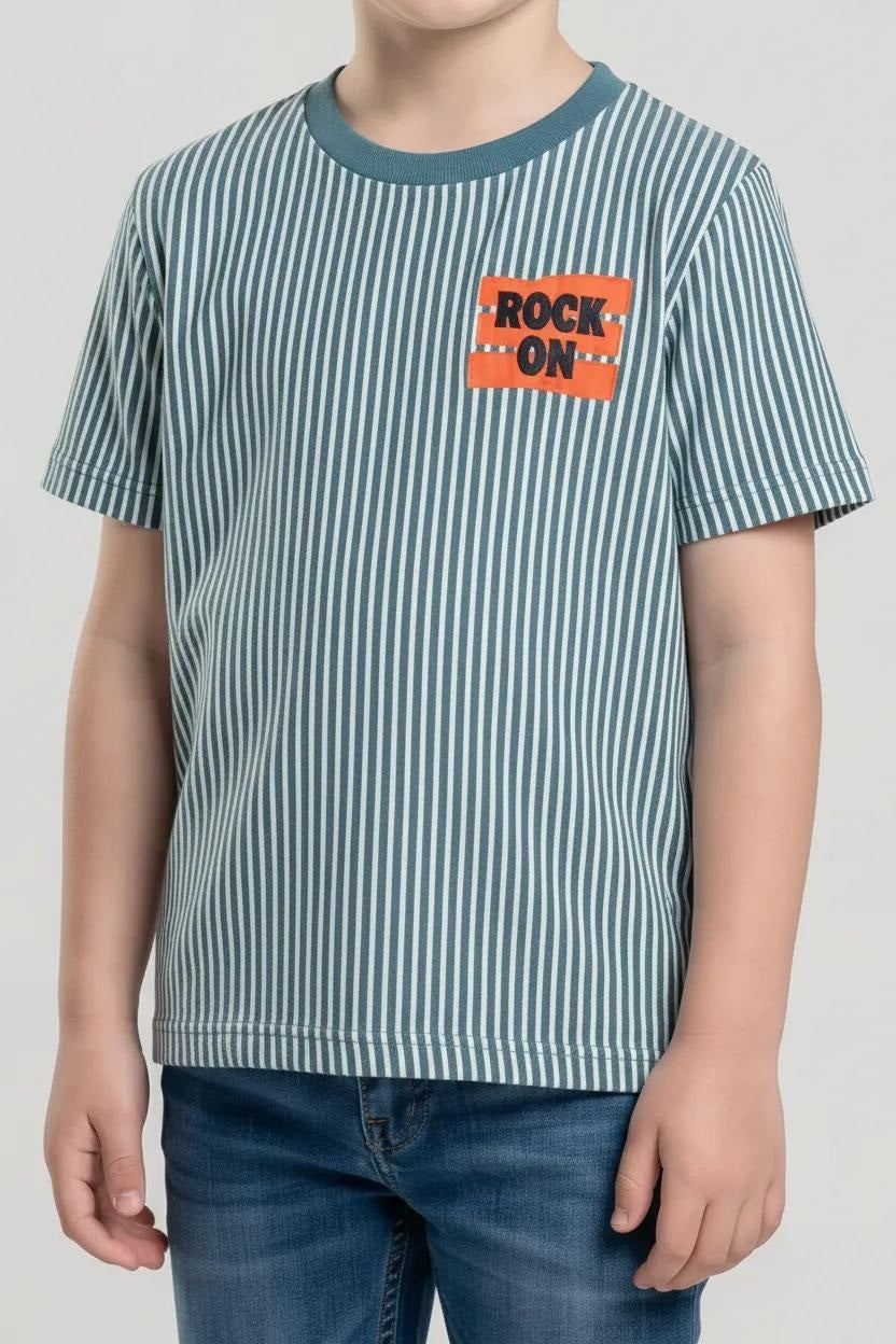 Boys Oxford Blue Striped T-shirt