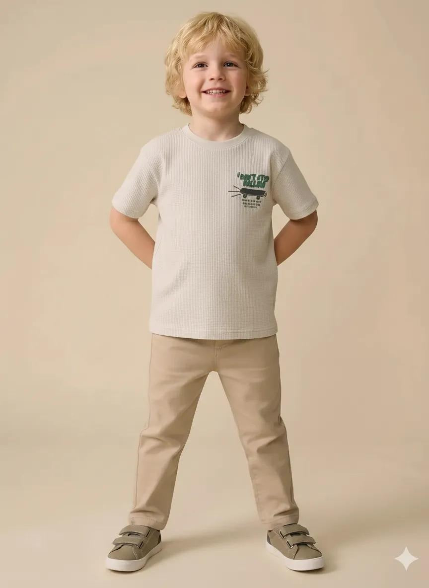 Boys Chalk Printed T-shirt