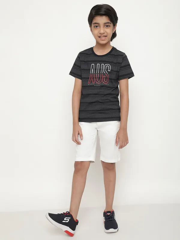 Octave Boys Typography Printed Cotton T-Shirt