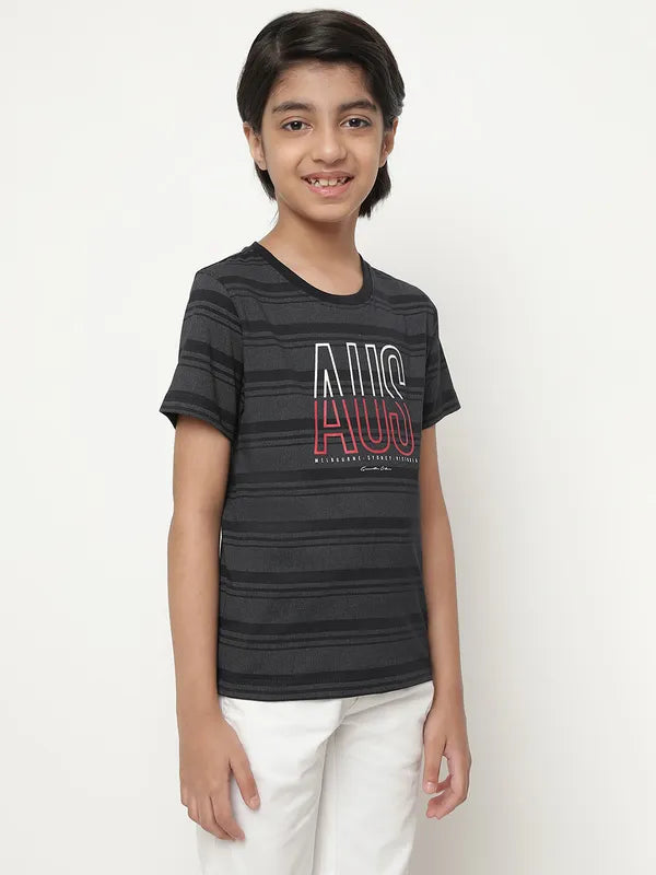 Octave Boys Typography Printed Cotton T-Shirt