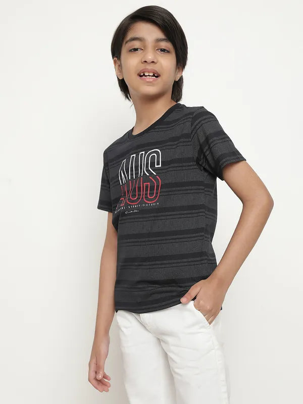 Octave Boys Typography Printed Cotton T-Shirt