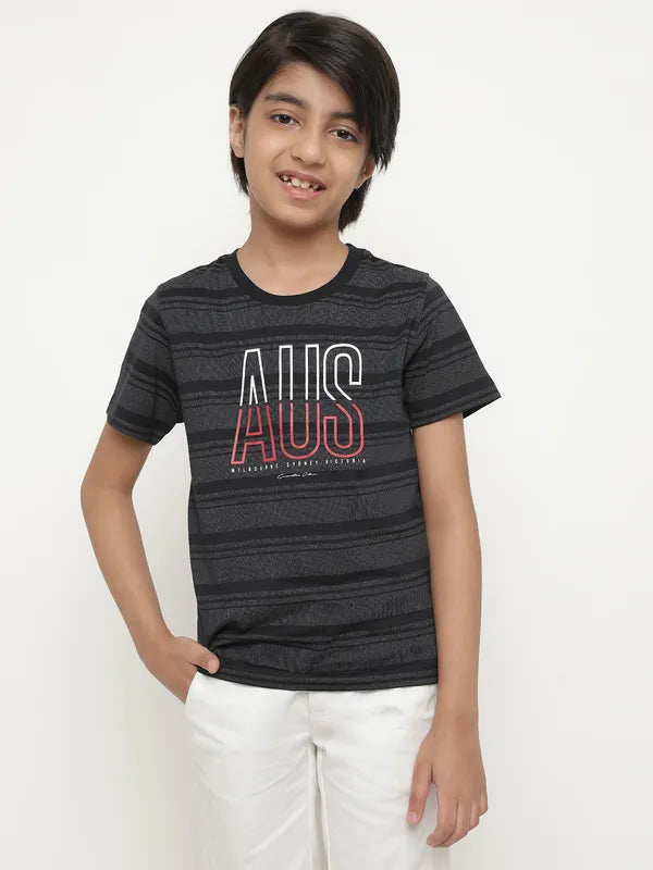 Octave Boys Typography Printed Cotton T-Shirt