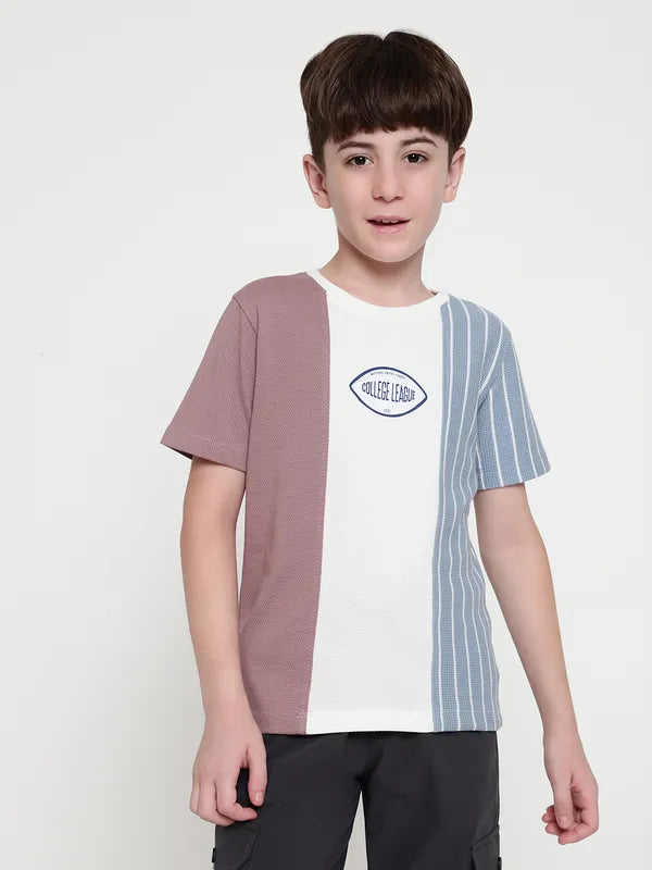 Octave Boys Colourblocked Polo Collar T-Shirt