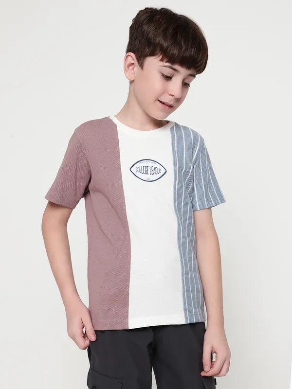 Octave Boys Colourblocked Polo Collar T-Shirt