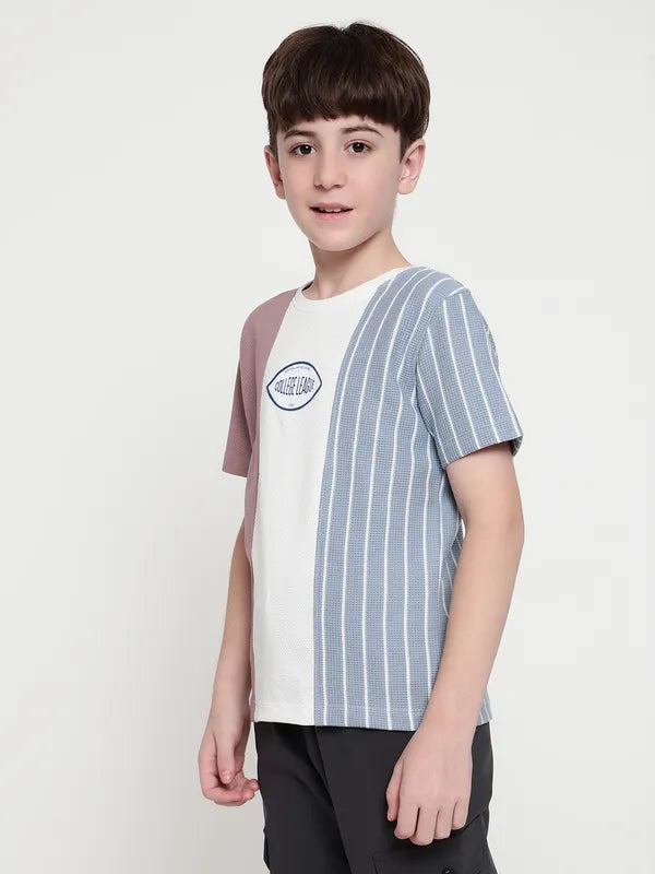 Octave Boys Colourblocked Polo Collar T-Shirt