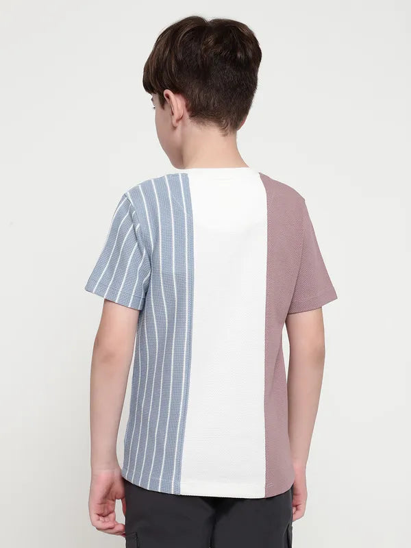 Octave Boys Colourblocked Polo Collar T-Shirt