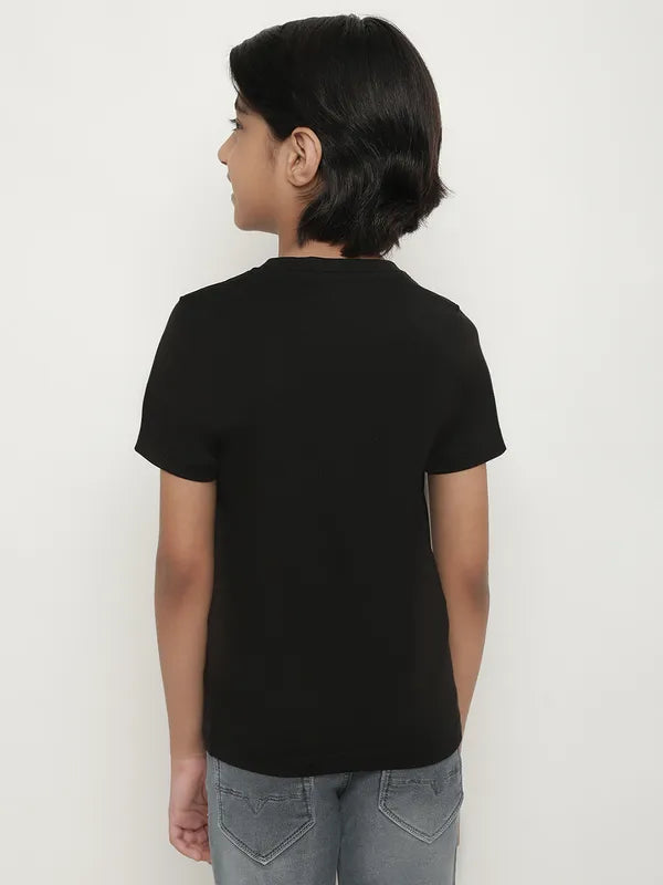 Octave Boys Typography Printed Round Neck Cotton T-Shirt