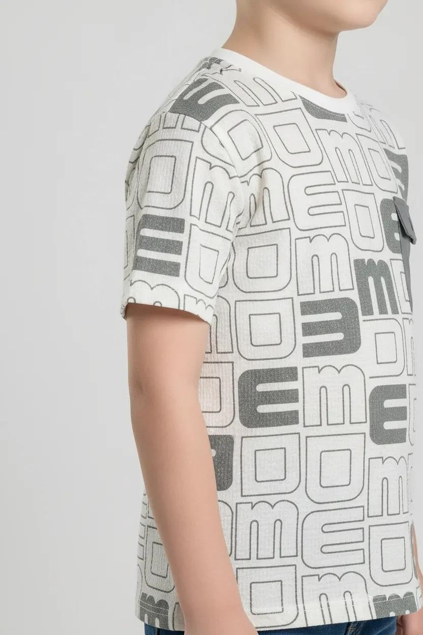 Octave Boys Mint Cotton Tshirts