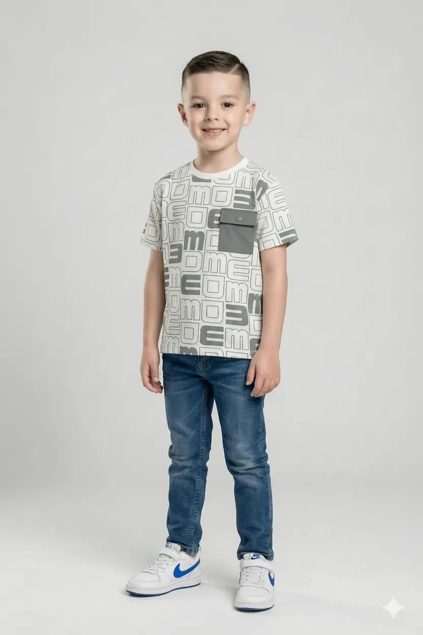 Octave Boys Mint Cotton Tshirts
