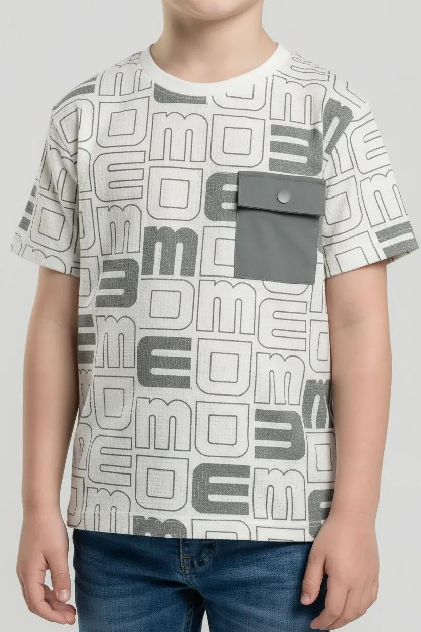 Octave Boys Mint Cotton Tshirts