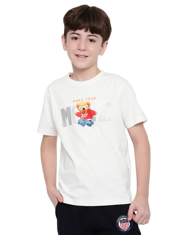 Octave Boys Round Neck Graphic Printed T-Shirt