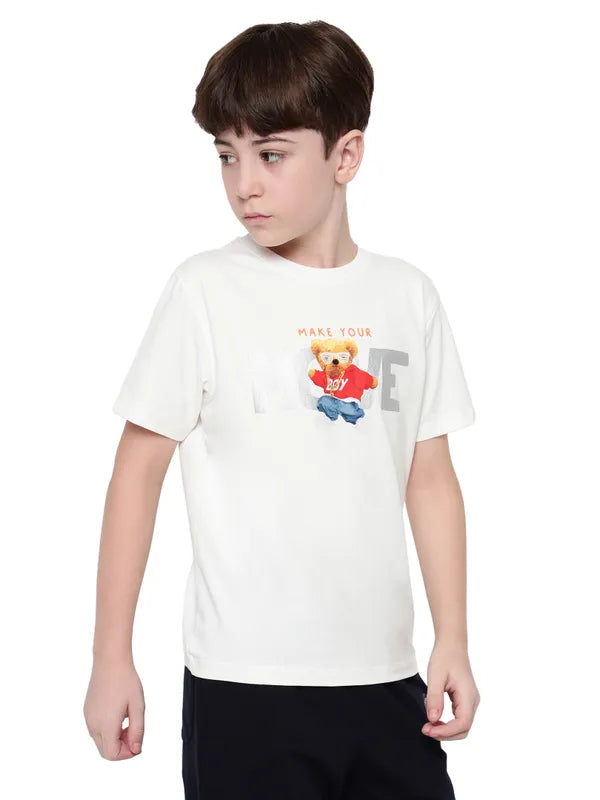 Octave Boys Round Neck Graphic Printed T-Shirt