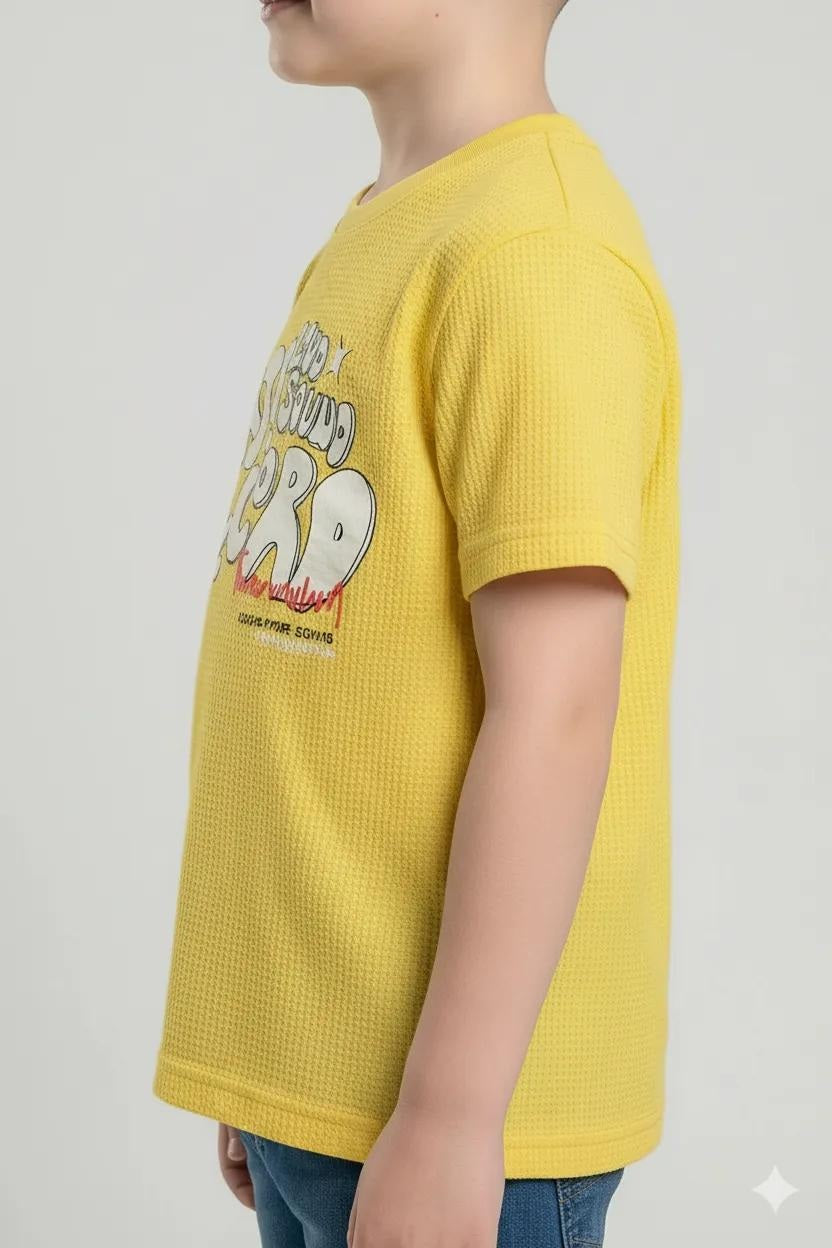 Octave Boy's Printed Round Neck T-shirt