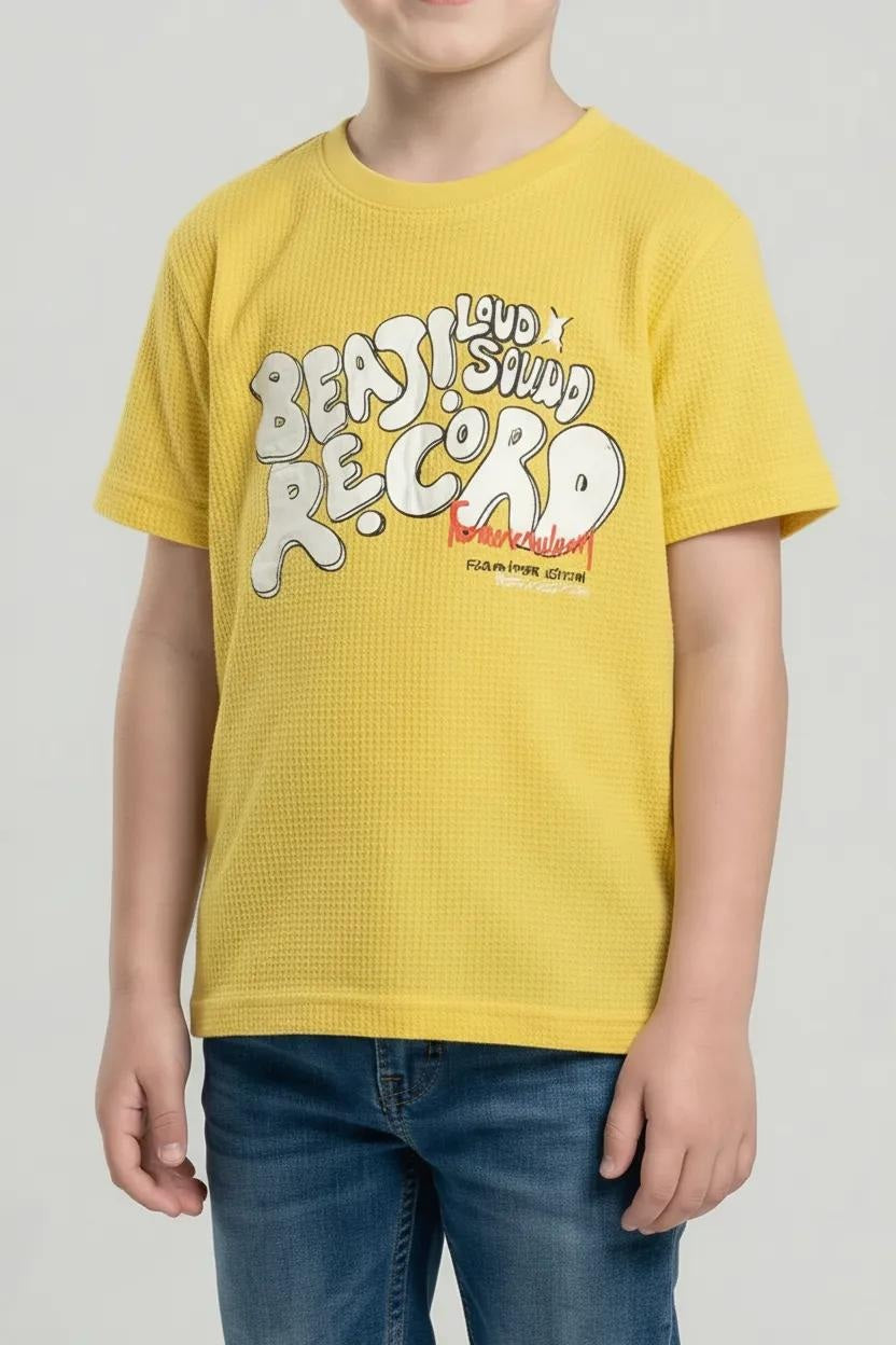 Octave Boy's Printed Round Neck T-shirt