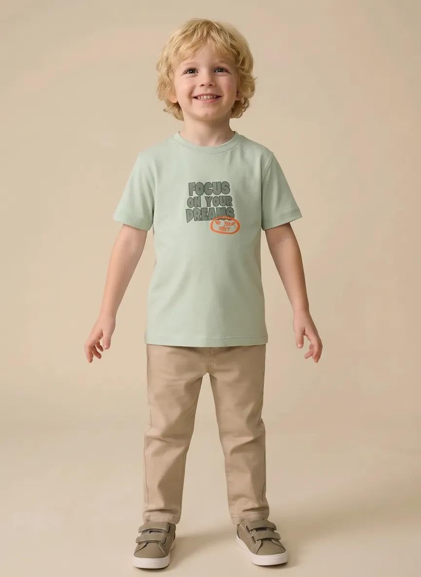 Boys Mist Printed T-shirt