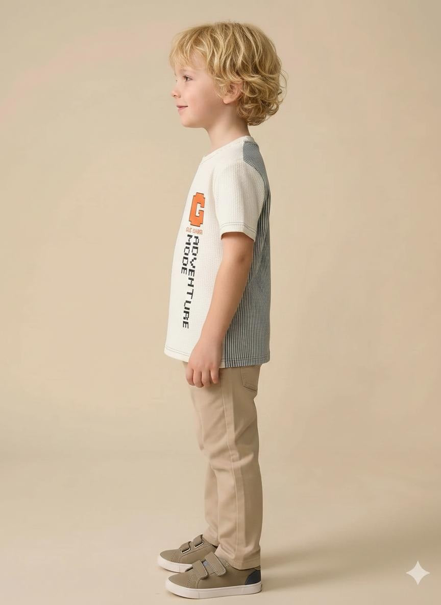 Boys Oxford Blue Colourblocked T-shirt