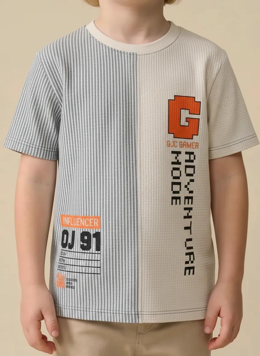 Boys Oxford Blue Colourblocked T-shirt