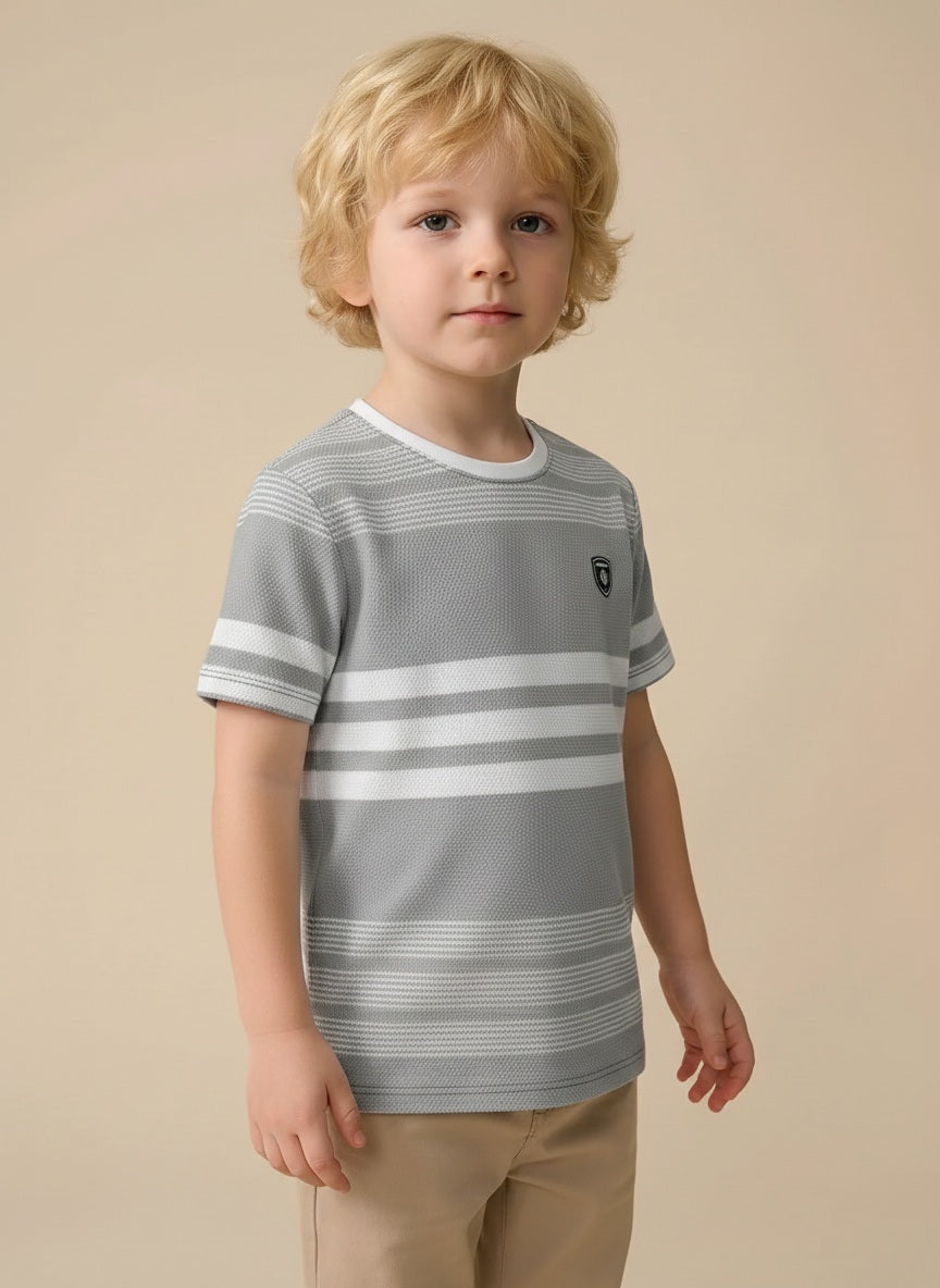 Boys Silver Colourblocked T-shirt