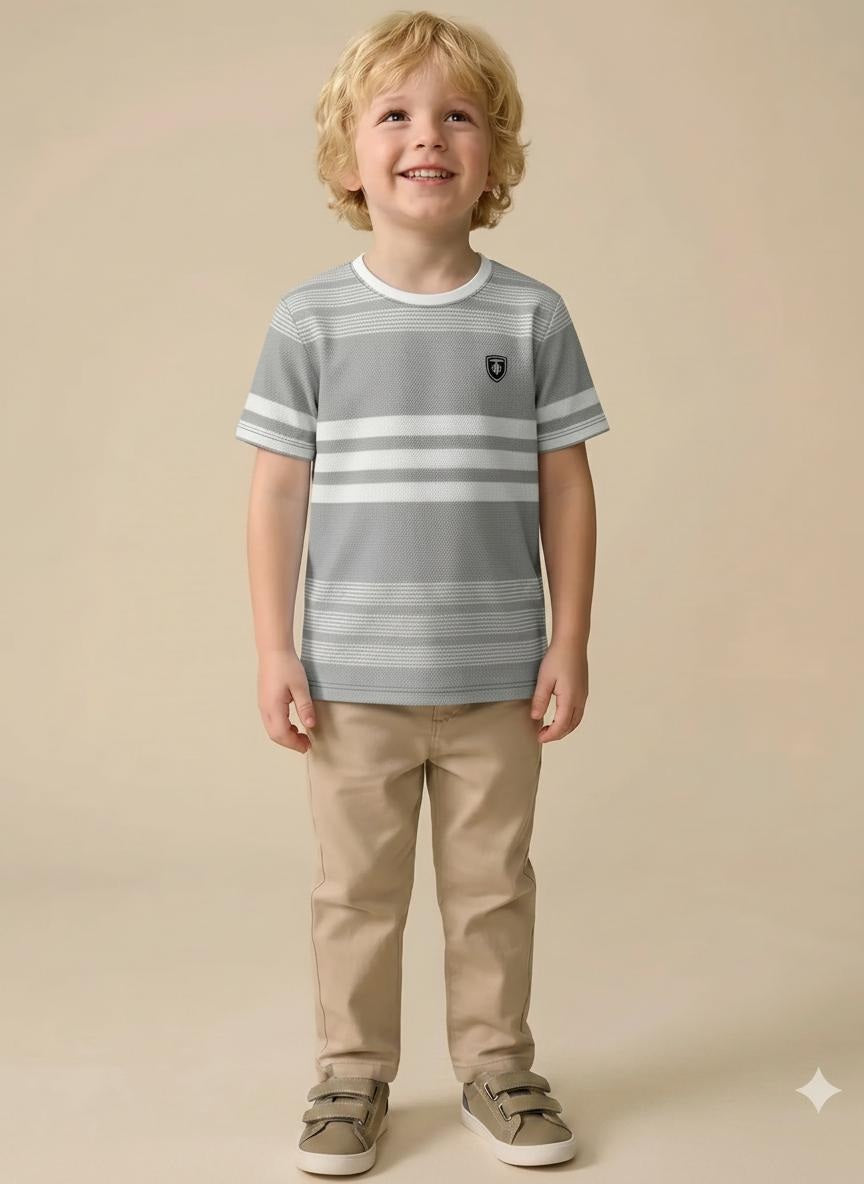 Boys Silver Colourblocked T-shirt