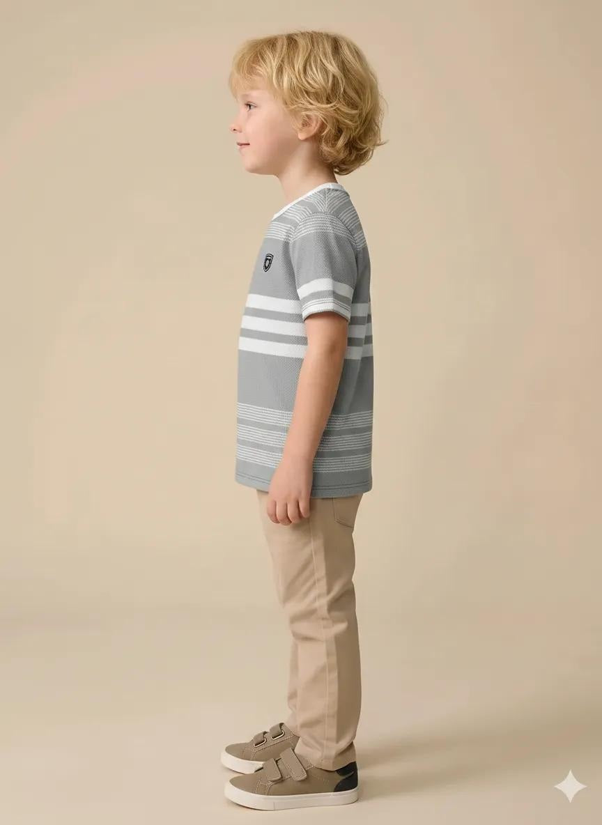 Boys Silver Colourblocked T-shirt
