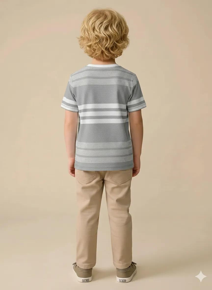 Boys Silver Colourblocked T-shirt