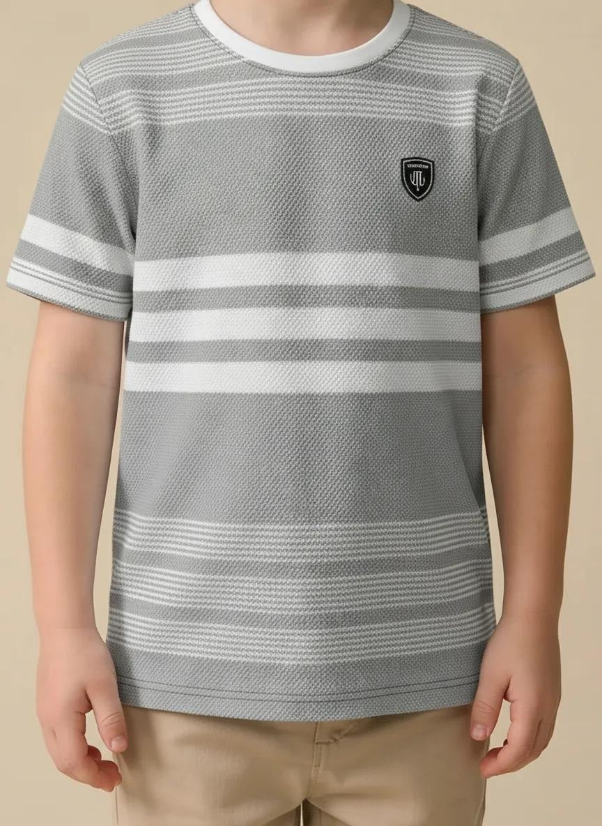 Boys Silver Colourblocked T-shirt