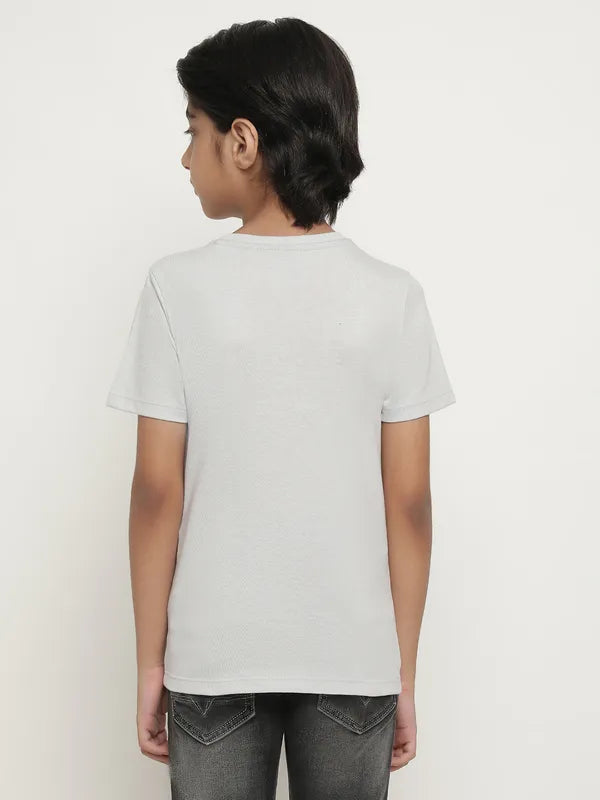 Octave Boys Typography Printed Cotton T-Shirt