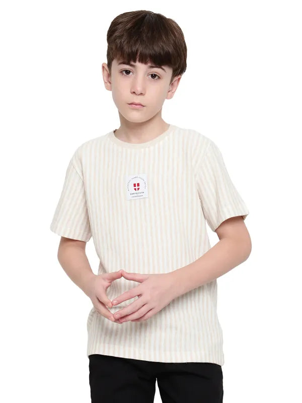 Octave Boys Round Neck Striped T-Shirt