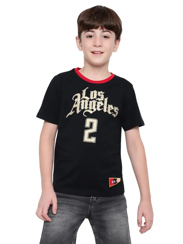 Octave Boys Varsity Printed Round Neck T-Shirt