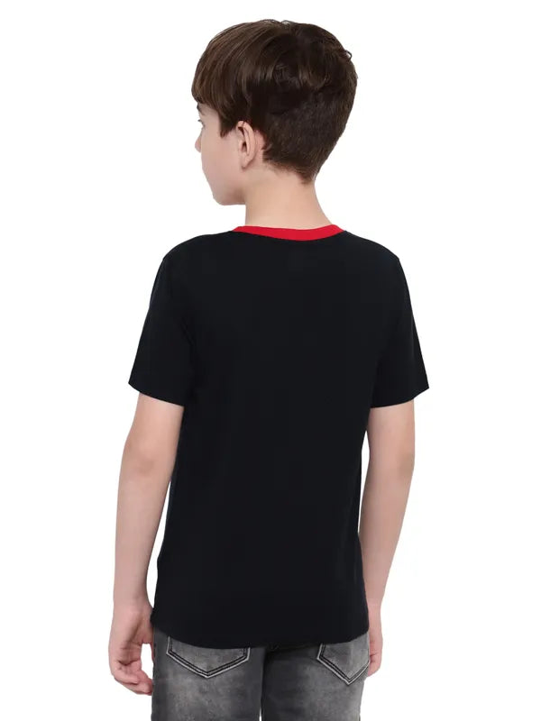 Octave Boys Varsity Printed Round Neck T-Shirt