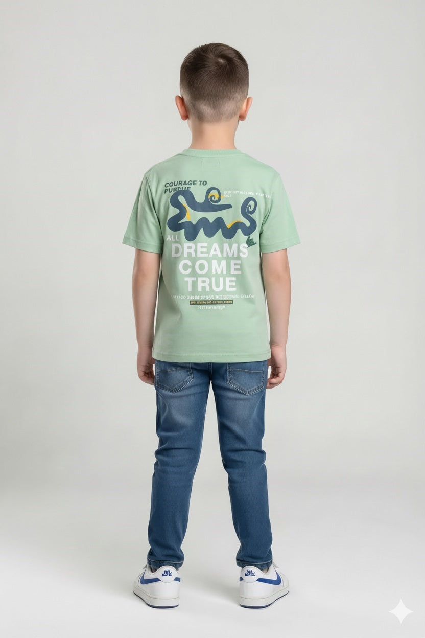 Boys Mist Printed T-shirt
