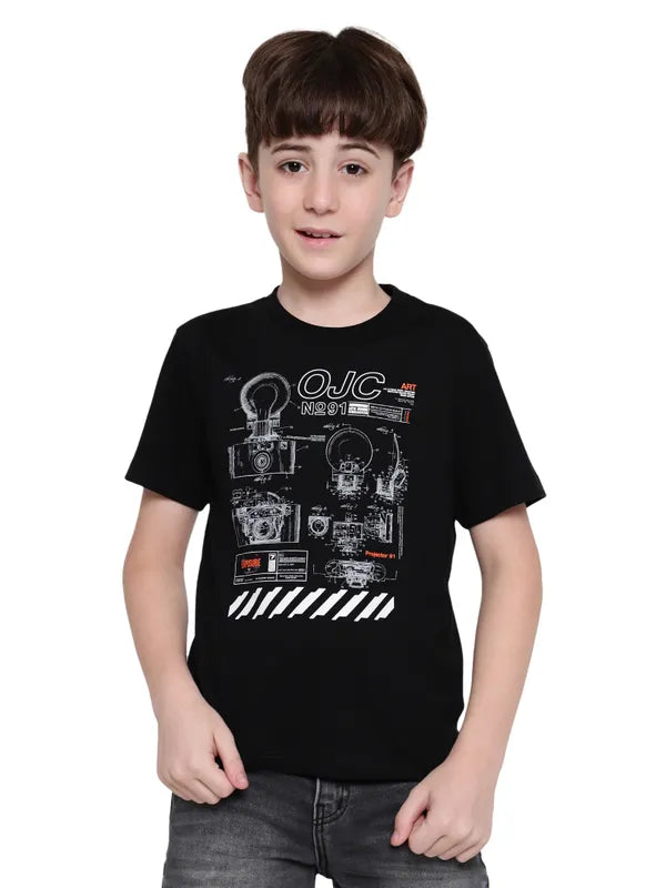 Octave Boy Graphic Printed Round Neck T-Shirt