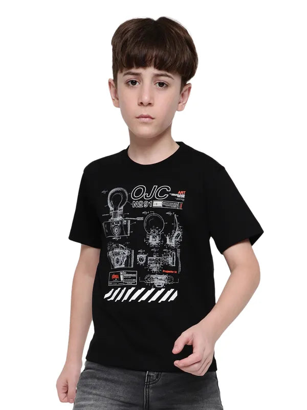 Octave Boy Graphic Printed Round Neck T-Shirt