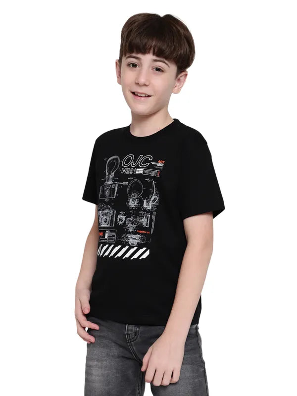 Octave Boy Graphic Printed Round Neck T-Shirt