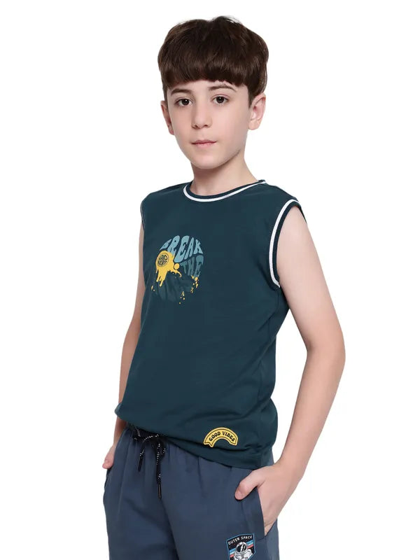 Octave Boy Typography Printed Round Neck T-Shirt