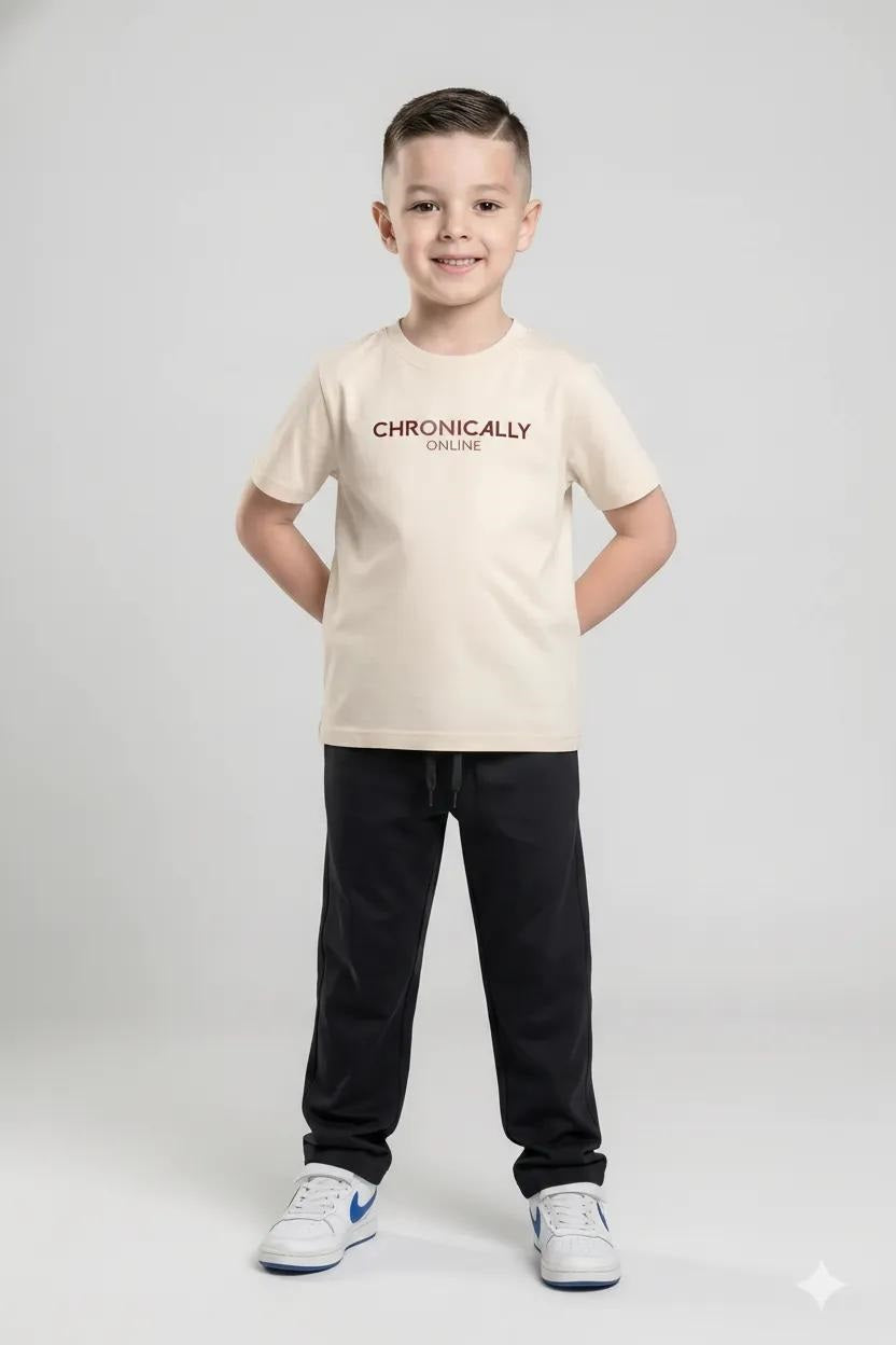 Boys Black Regular Fit Track Pants