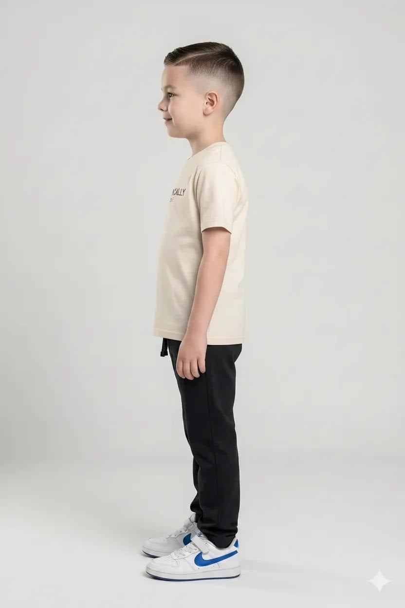 Boys Black Regular Fit Track Pants
