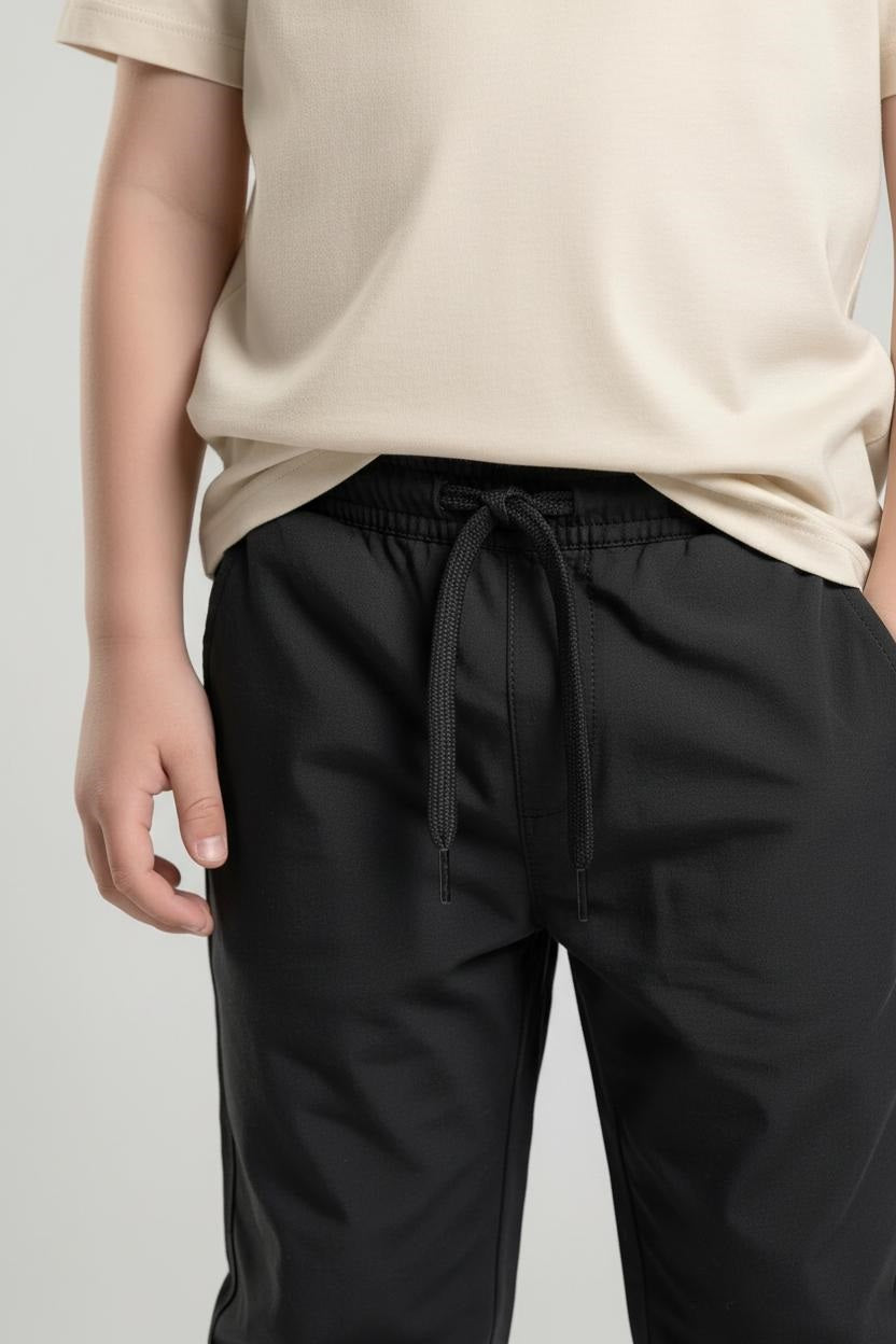 Boys Gun Metal Regular Fit Joggers