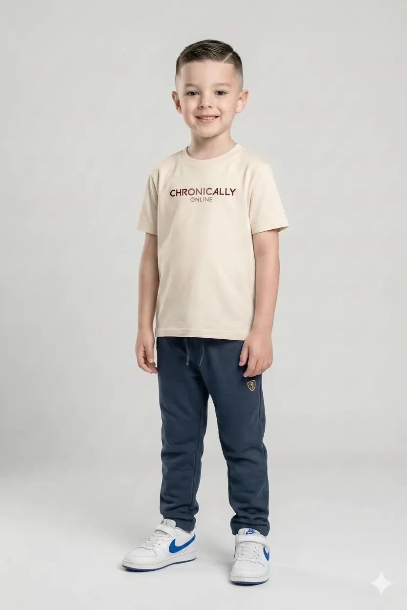 Boys Regular Fit Brand Logo Joggers