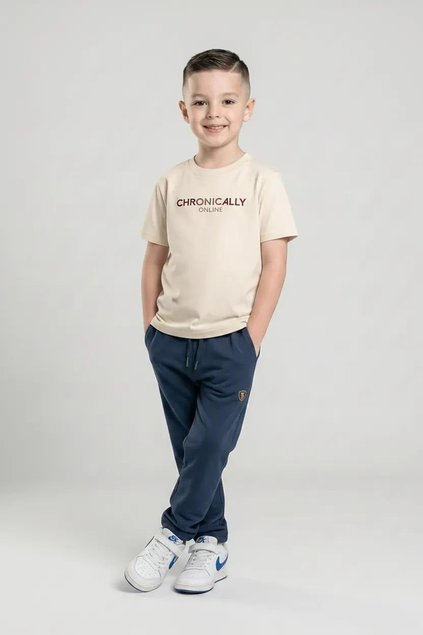 Boys Regular Fit Brand Logo Joggers