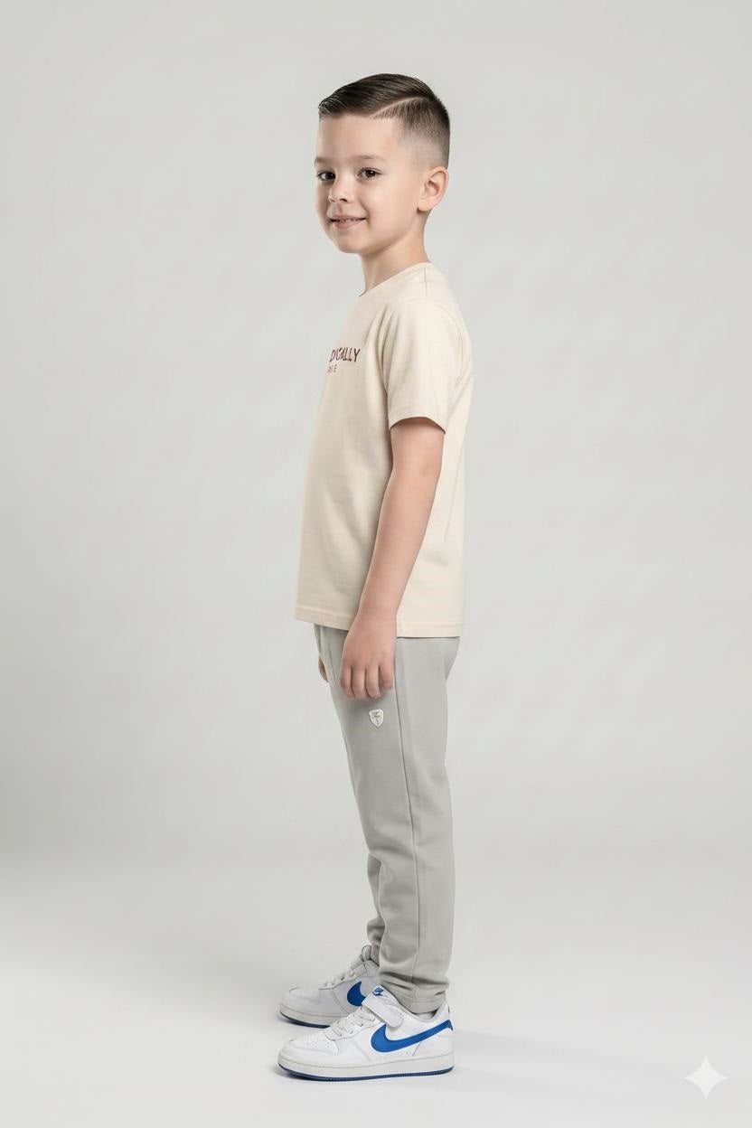 Boys Onyx Brand Logo Printed Regular Fit Cotton Joggers