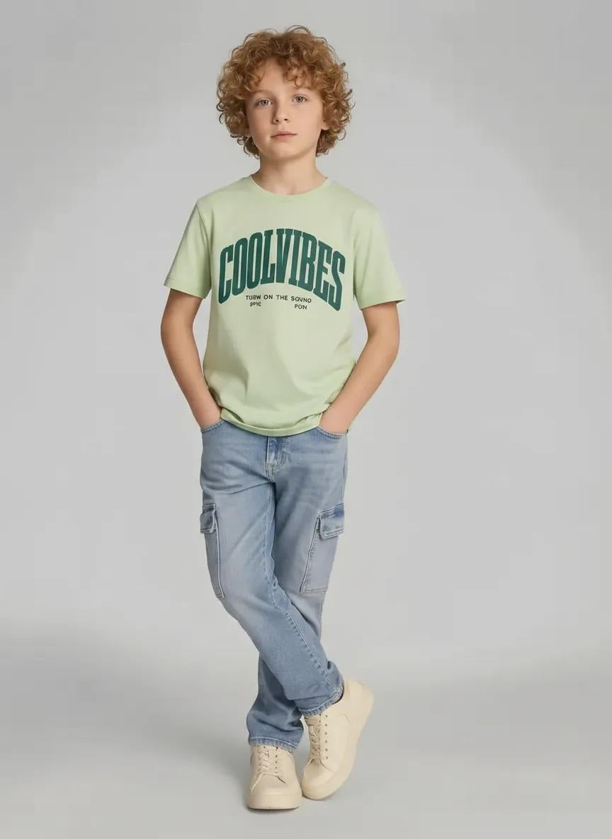 Boys Mist Printed T-shirt