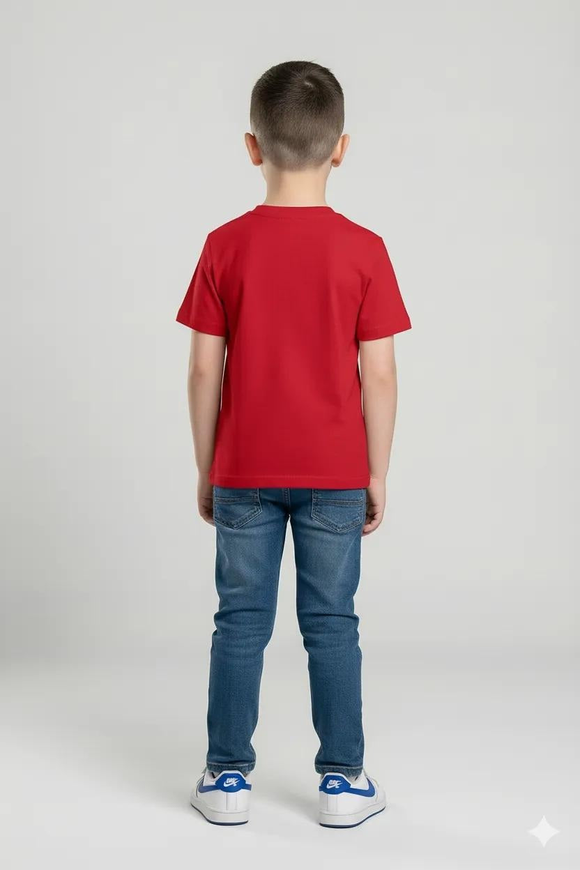 Octave Boys Brick Printed Cotton Round Neck T-shirt