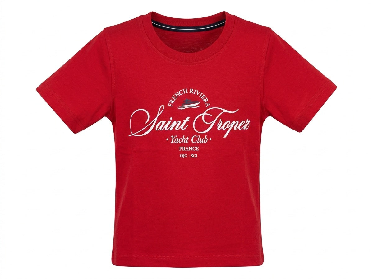 Octave Boys Brick Printed Cotton Round Neck T-shirt