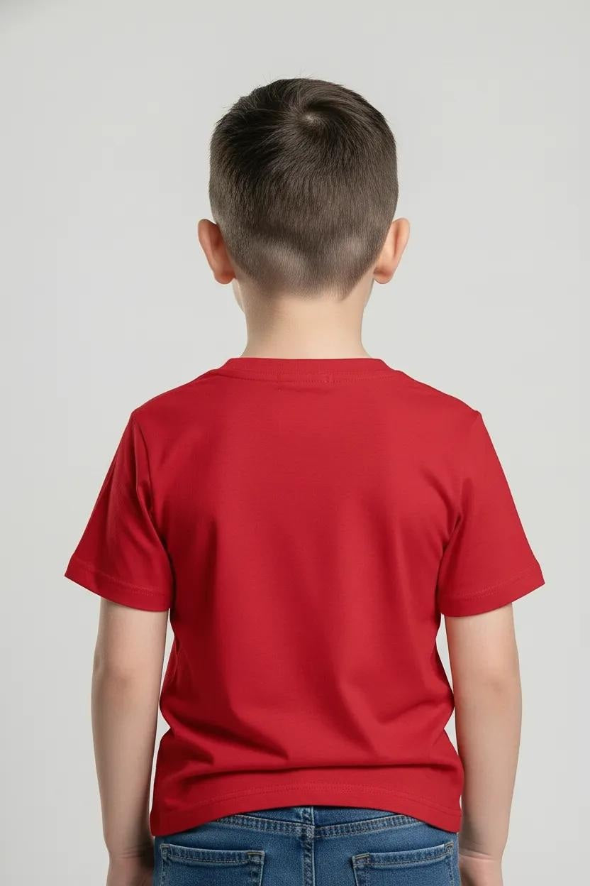 Octave Boys Brick Printed Cotton Round Neck T-shirt