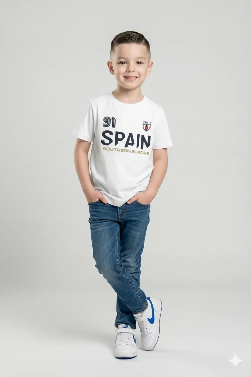 Octave Boys Off White Printed T-shirt