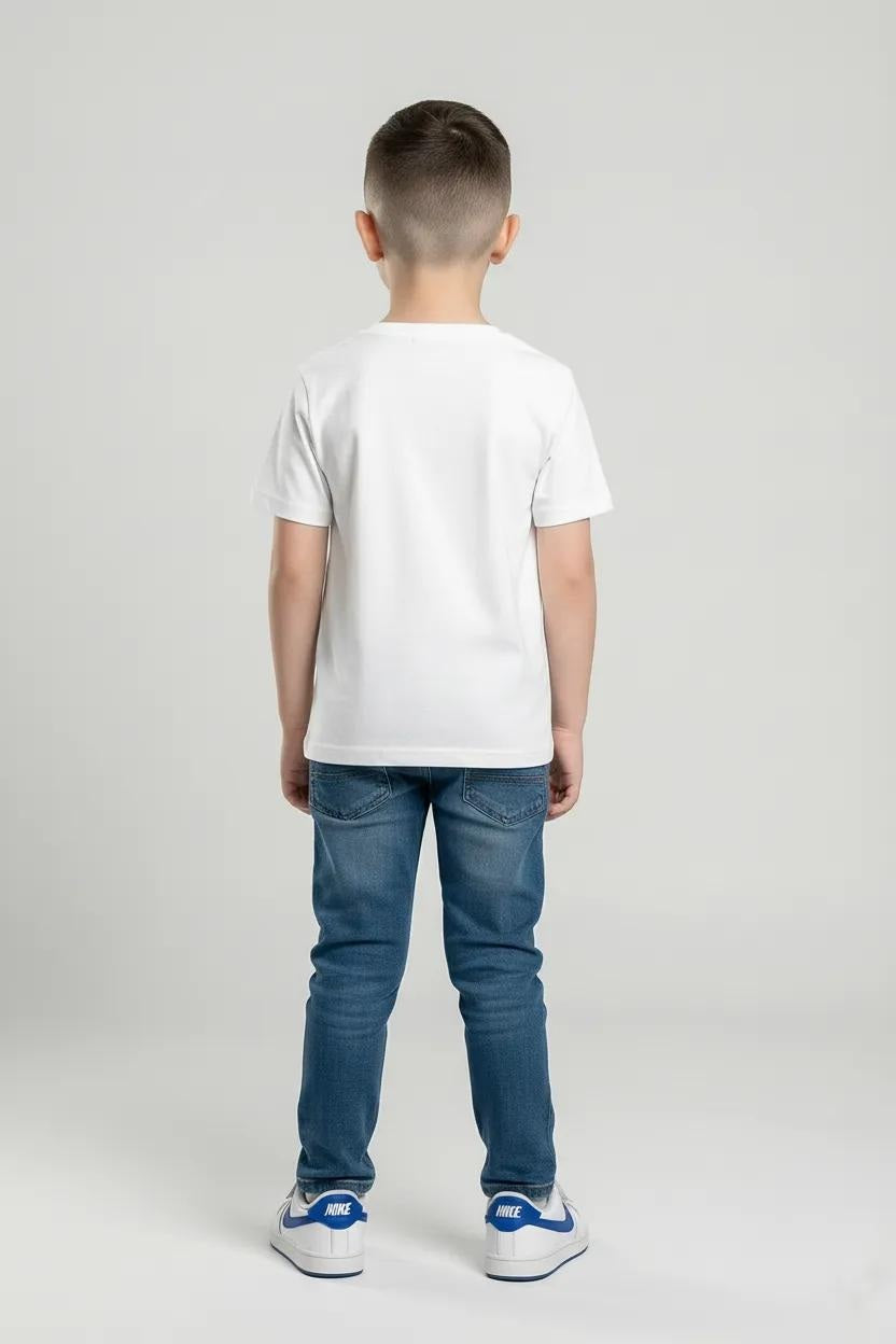 Octave Boys Off White Printed T-shirt