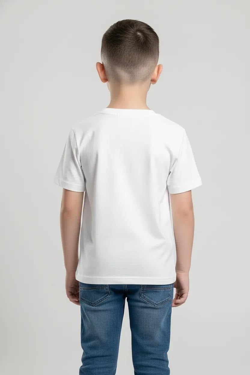 Octave Boys Off White Printed T-shirt